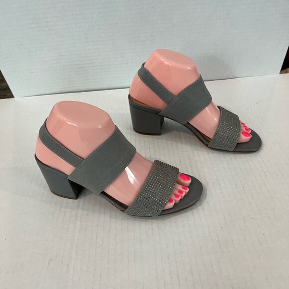 ABEO BioSystem Women’s Shannon Gray Cobblestone  Sparkly Sandals Size 7 N - Picture 4 of 9